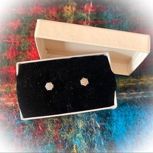 Diamond earrings. 10k gold posts.